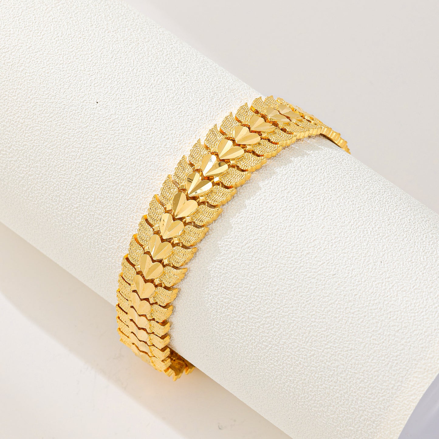 MY2080  24K Gold-Plated Copper Bracelet [Wide Chain Design]