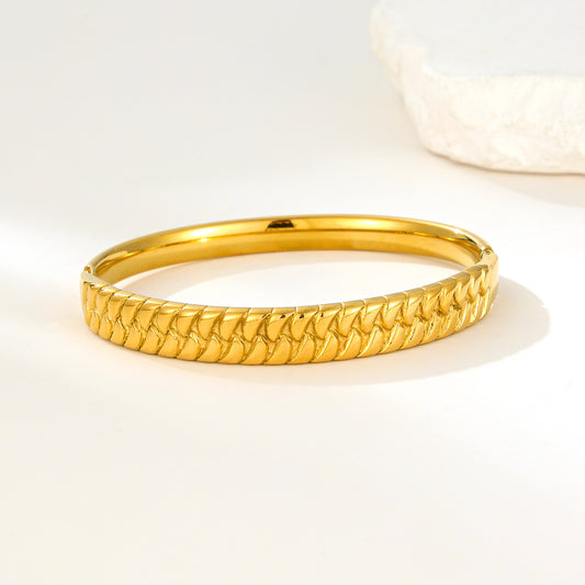MY2150 Stainless Steel Openable Bangle  (2.4inch)