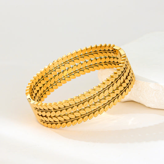 MY2157 Stainless Steel Openable Wide Bangle (2.3inch)