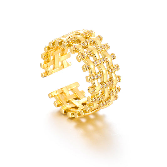 MY1716 24K Gold Plated Openable Ring for Women