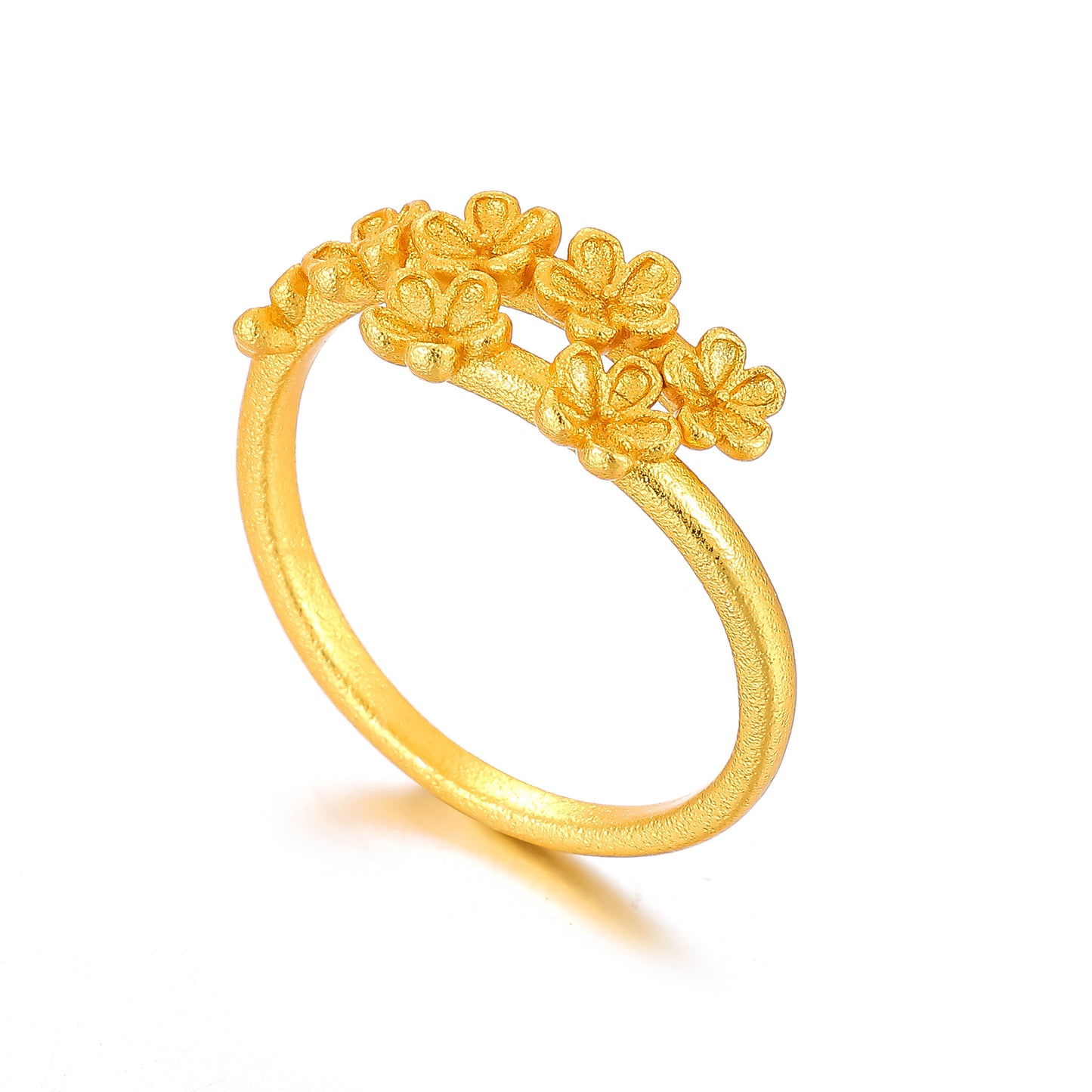 MY1718 24k gold plated Adjustable Copper Flower Ring