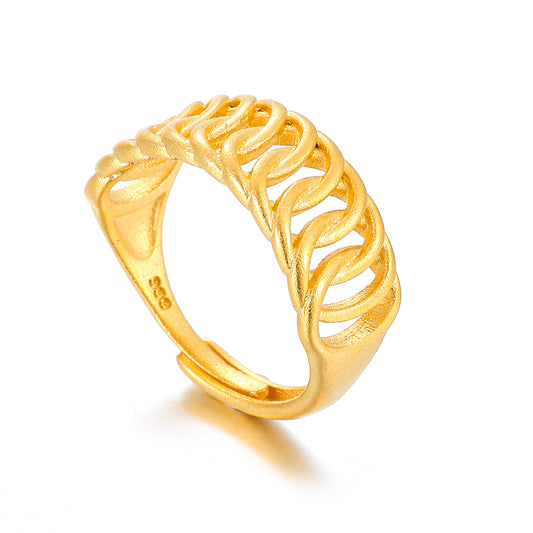 MY1729 24K Gold Plated Adjustable Copper Ring  for Women