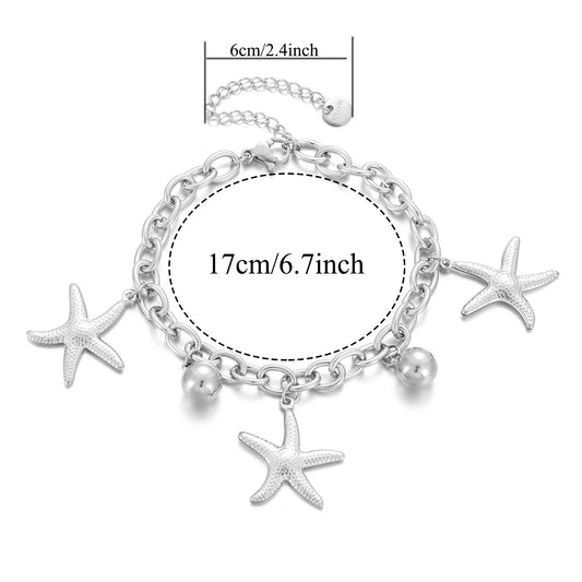 MY1710 Stainless Steel Starfish Charms Bracelets