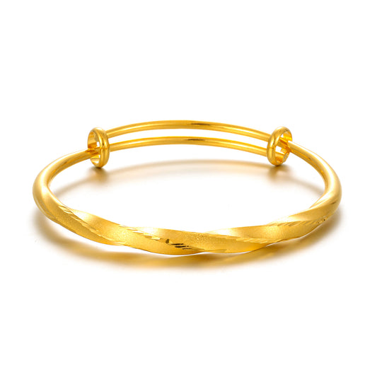MY1552  Adjustable Copper Bangle Plated with Real Gold