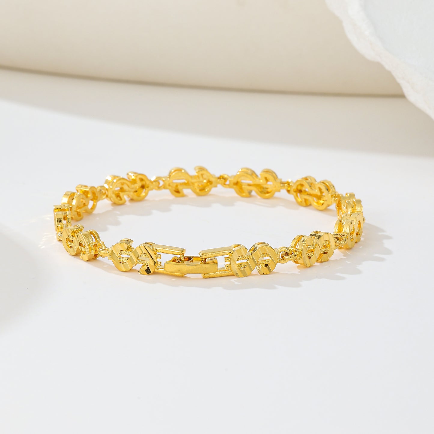 MY2088  24K Gold-Plated Copper Bracelet [$ Design]