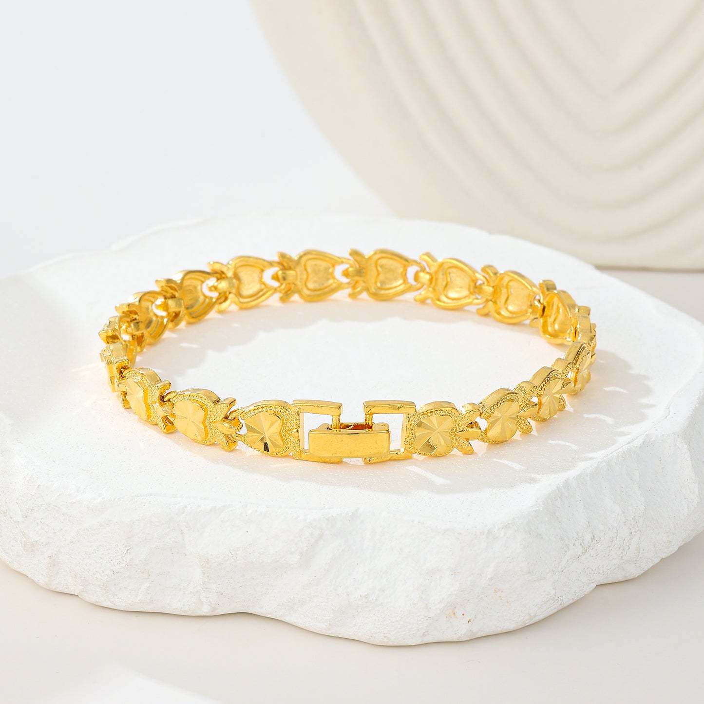 MY2096  24K Gold-Plated Copper Bracelet [ Apple Design]