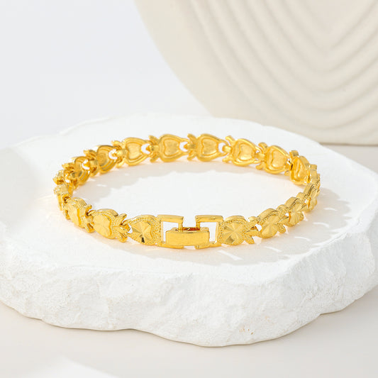 MY2096  24K Gold-Plated Copper Bracelet [ Apple Design]