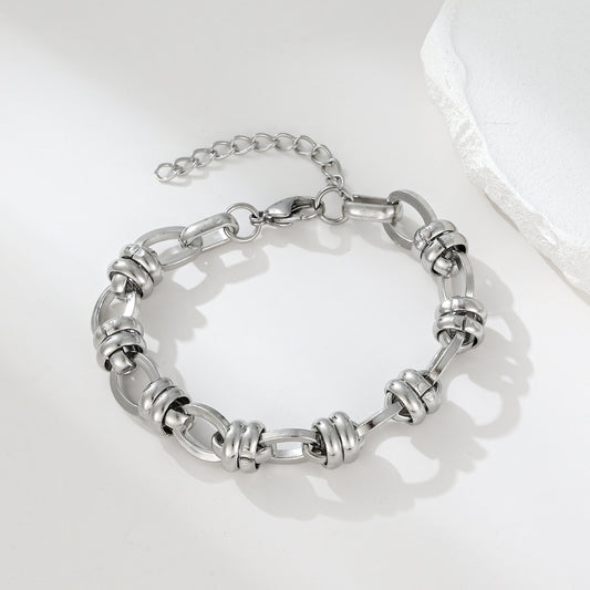 MY2101 Stainless Steel Bracelet Plated with Real Gold