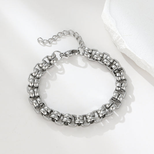 MY2102 Stainless Steel Bracelet Plated with Real Gold