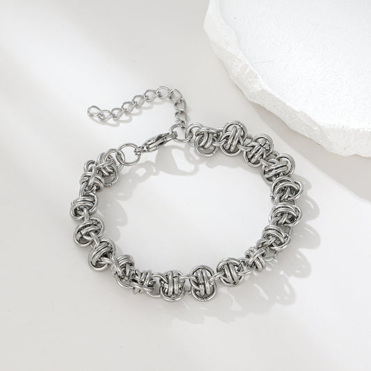 MY2106 Stainless Steel Bracelet Plated with Real Gold
