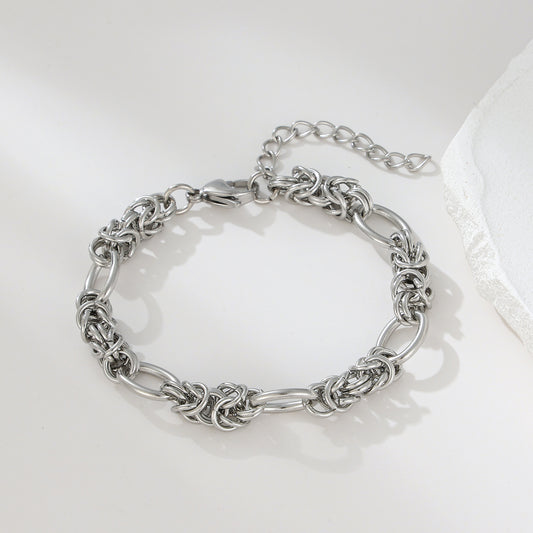 MY2113 Stainless Steel Adjustable Bracelet Plated with Real Gold