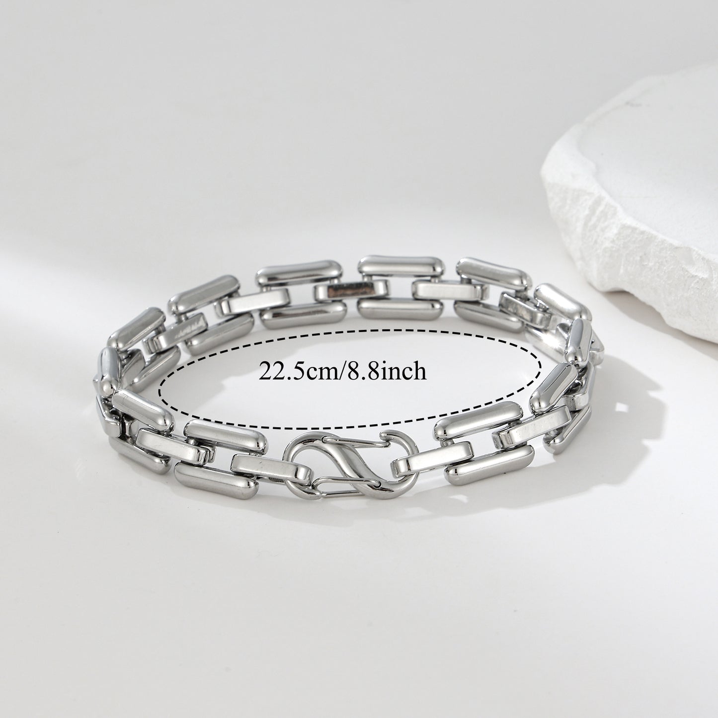 MY2120 Stainless Steel Fixed Size Bracelet Plated with Real Gold