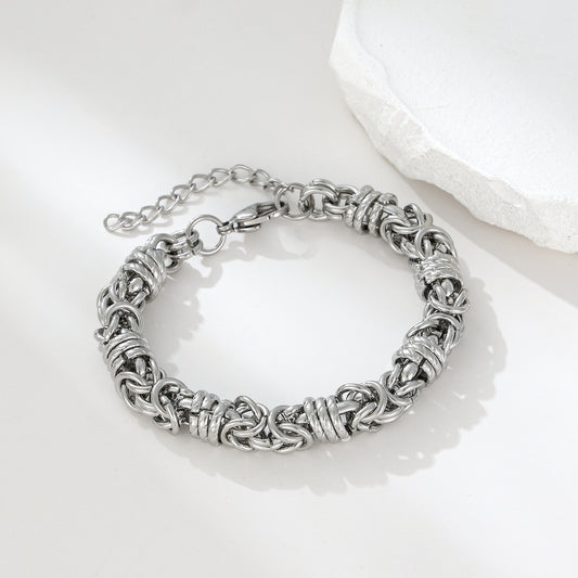 MY2121  Stainless Steel  Bracelet Plated with Real Gold