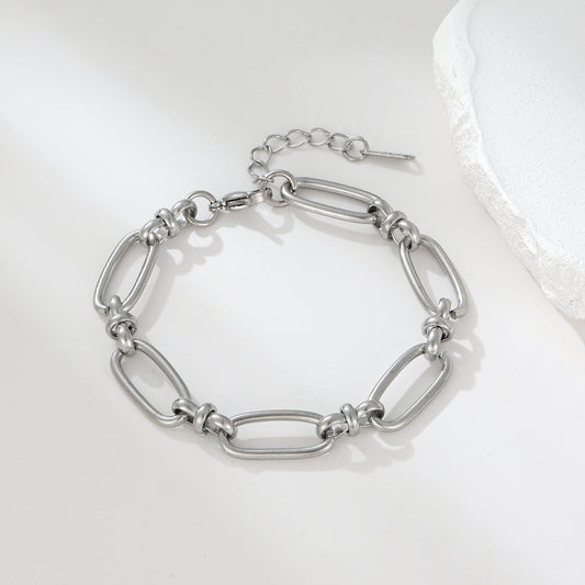 MY2123 Stainless Steel Adjustable Bracelet Plated with Real Gold