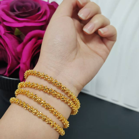 4pcs/bag adjustable size golden copper Bangles
