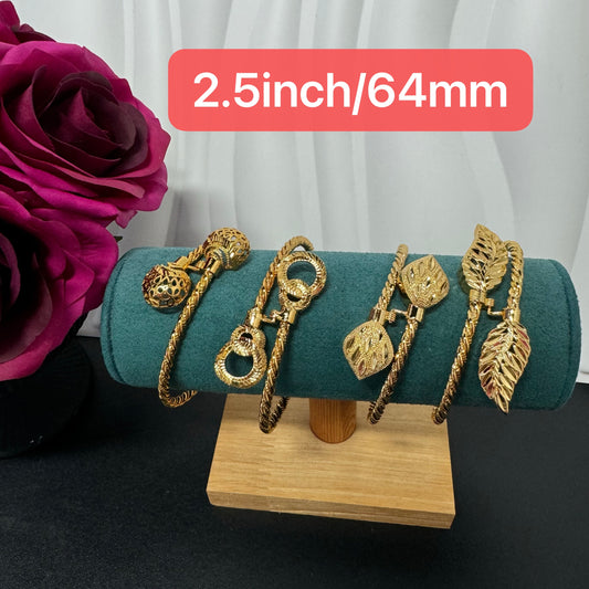 2pcs/pack Adjustable 18KGP Copper bangles wholesale
