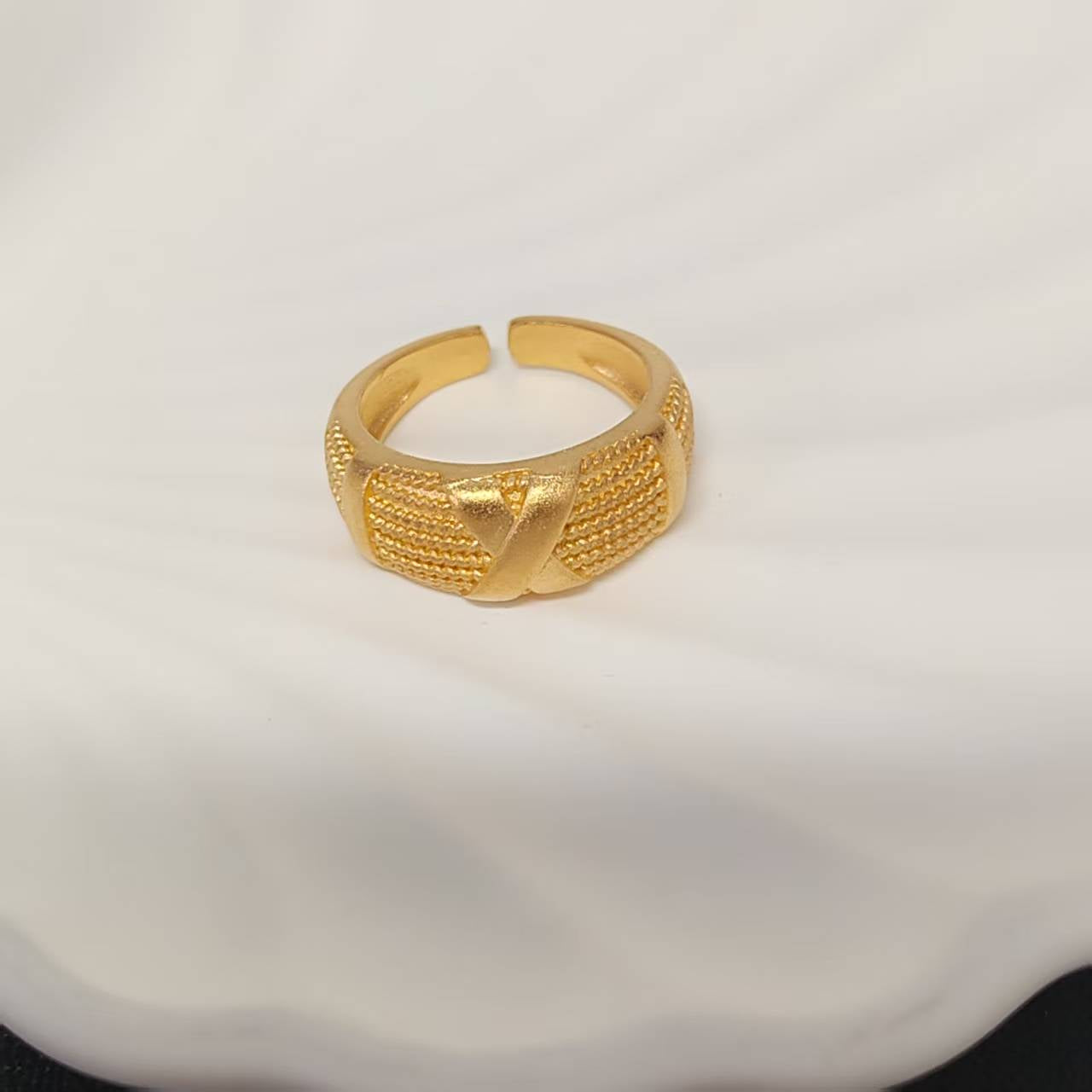 3pcs/bag 24k gold plated adjustable ring