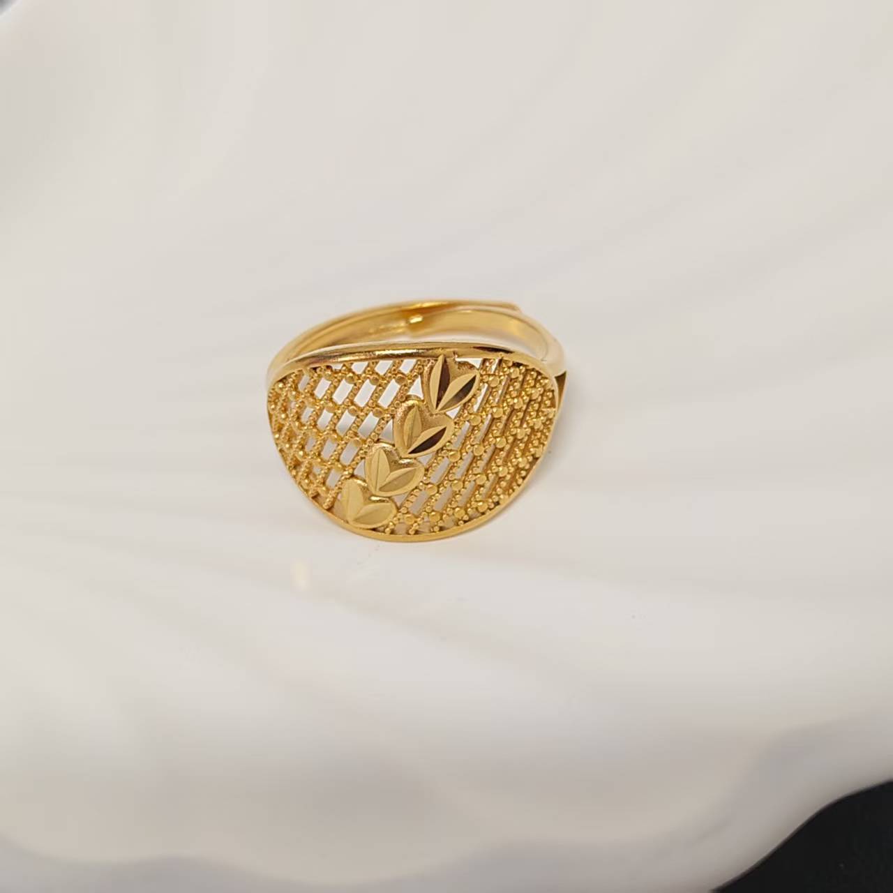 3pcs/bag 24k gold plated adjustable ring