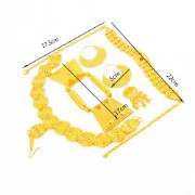 Gold Color Red Stone  Eritrean Traditional Wedding Jewelry Sets Wedding Bridal Gifts for Women