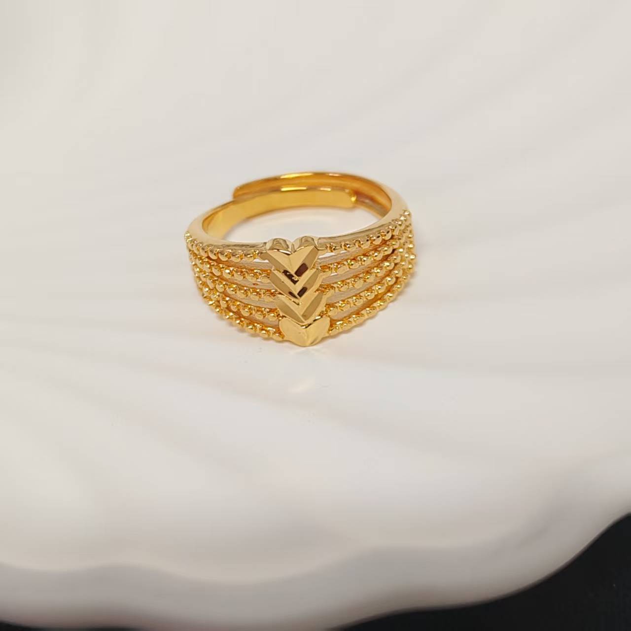 3pcs/bag 24k gold plated adjustable ring