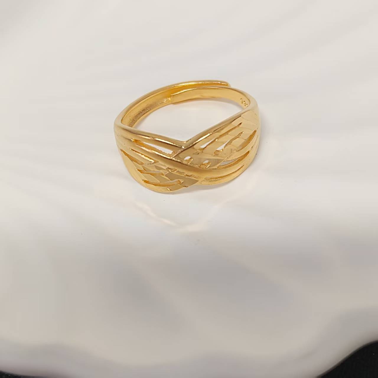 3pcs/bag 24k gold plated adjustable ring