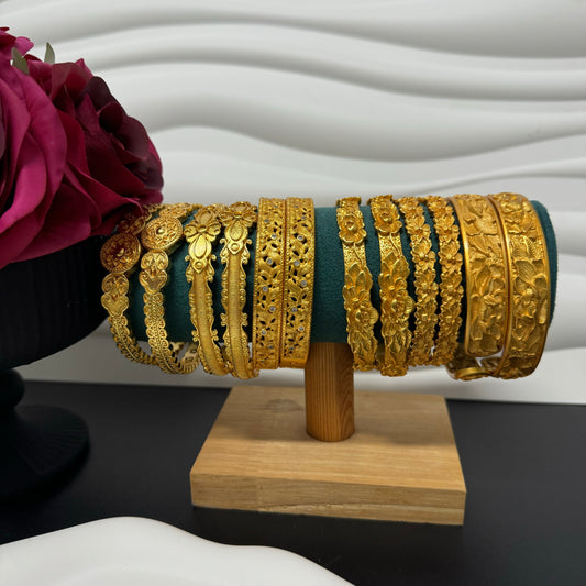 2pcs/lot 24KGP adjustable size bangles golden copper jewelry