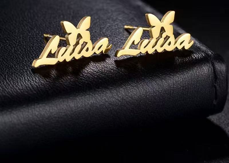 Customized name earring