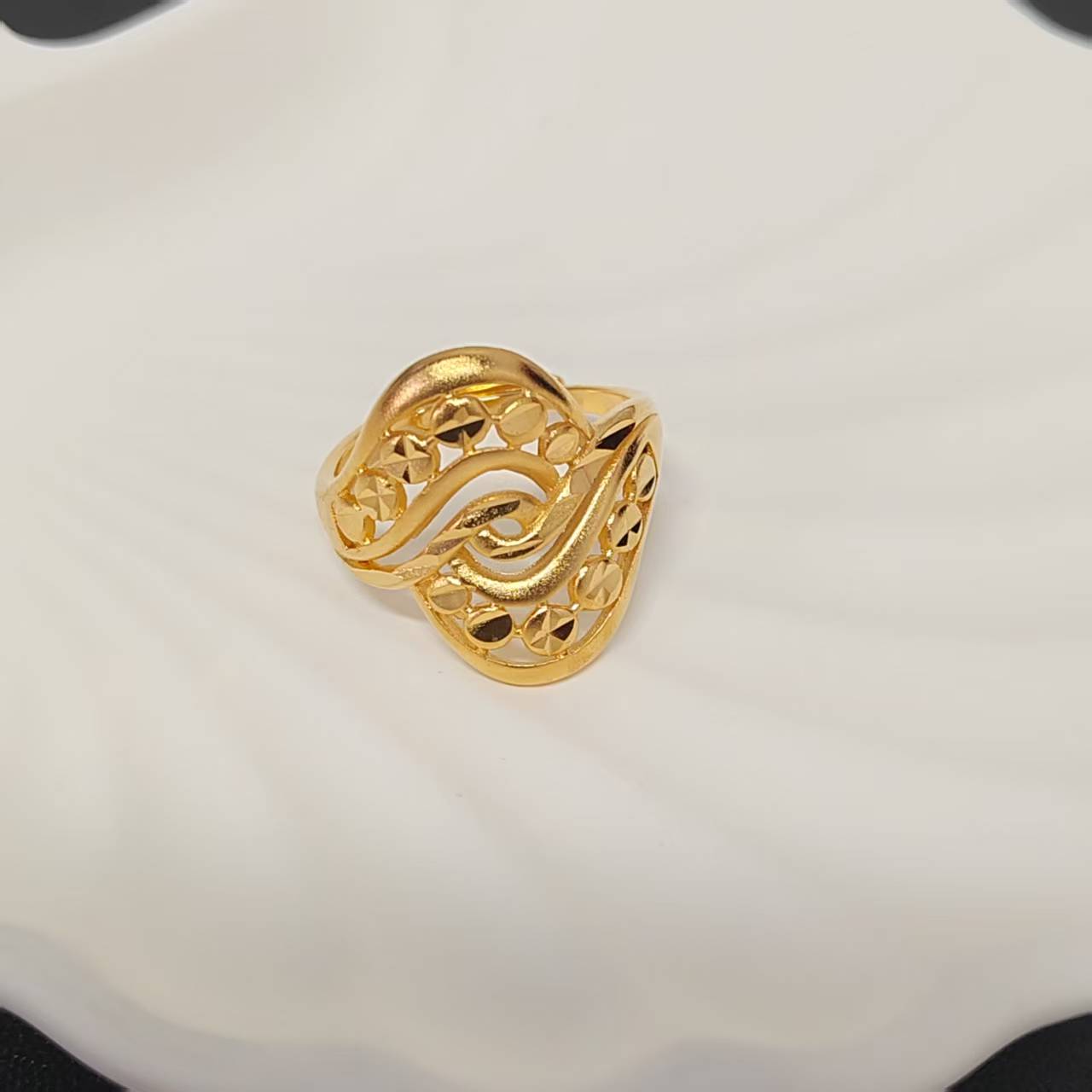 3pcs/bag 24k gold plated adjustable ring