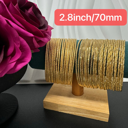 12pcs/bag 2.8inch 24KGP  big size thin copper bangles