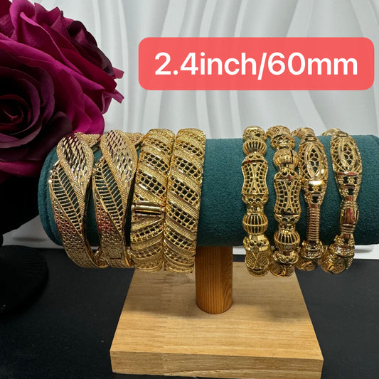 2pcs/pack Openable 18KGP Copper Bangles Bracelet Wholesale