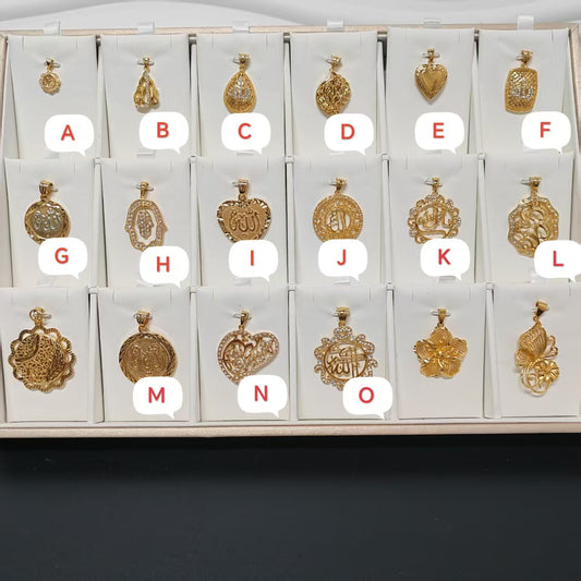 3pcs/bag golden copper Muslim Pendant