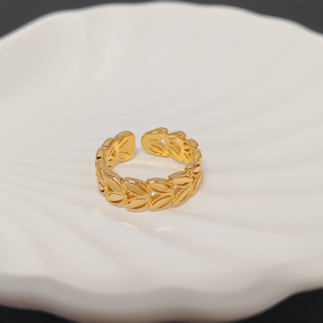 3pcs/lot golden copper women ring adjustable size
