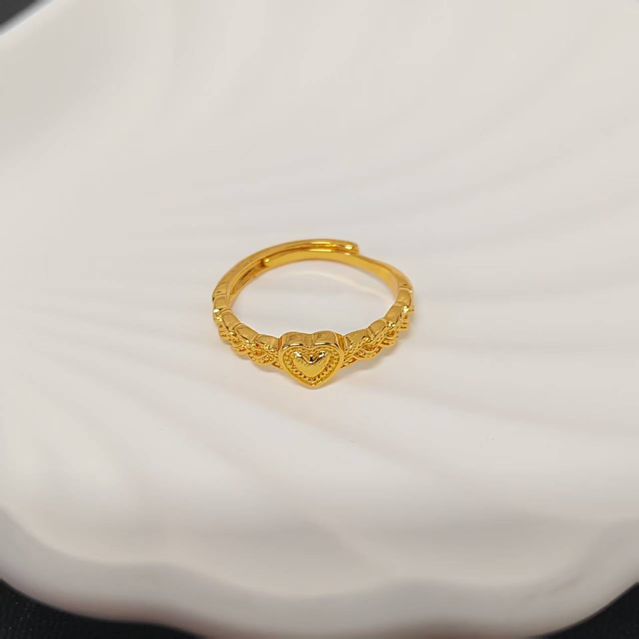 3pcs/lot golden copper women ring adjustable size