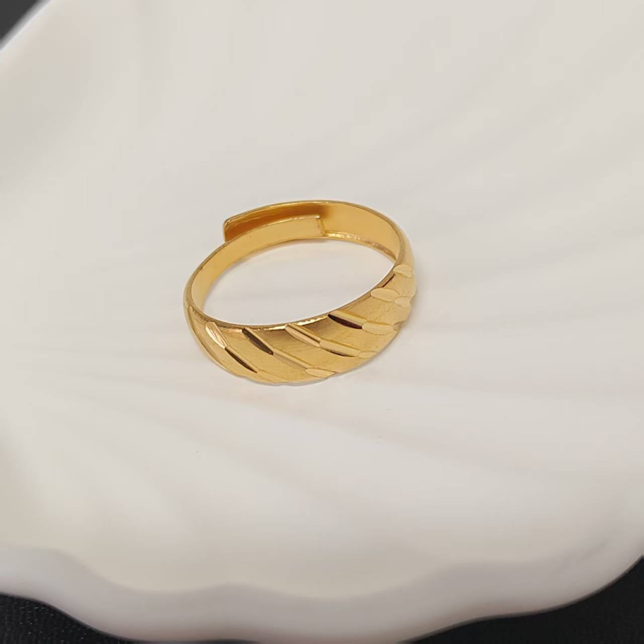 3pcs/bag 24k gold plated adjustable ring