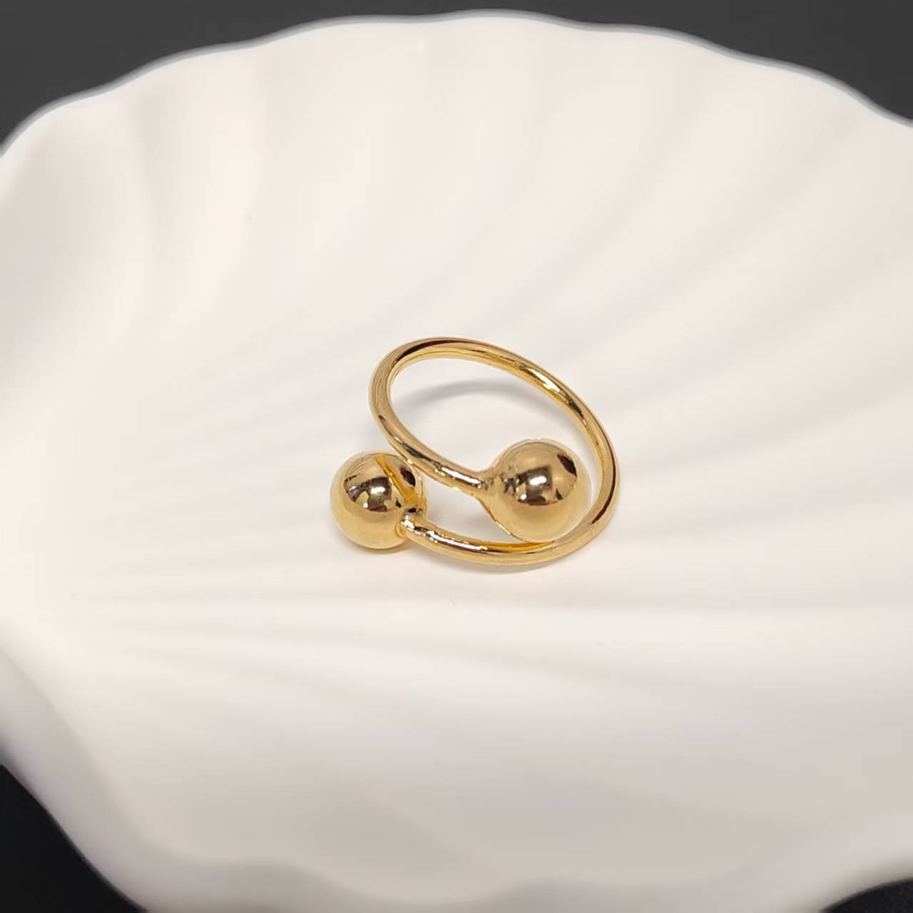 3pcs/lot golden copper women ring adjustable size