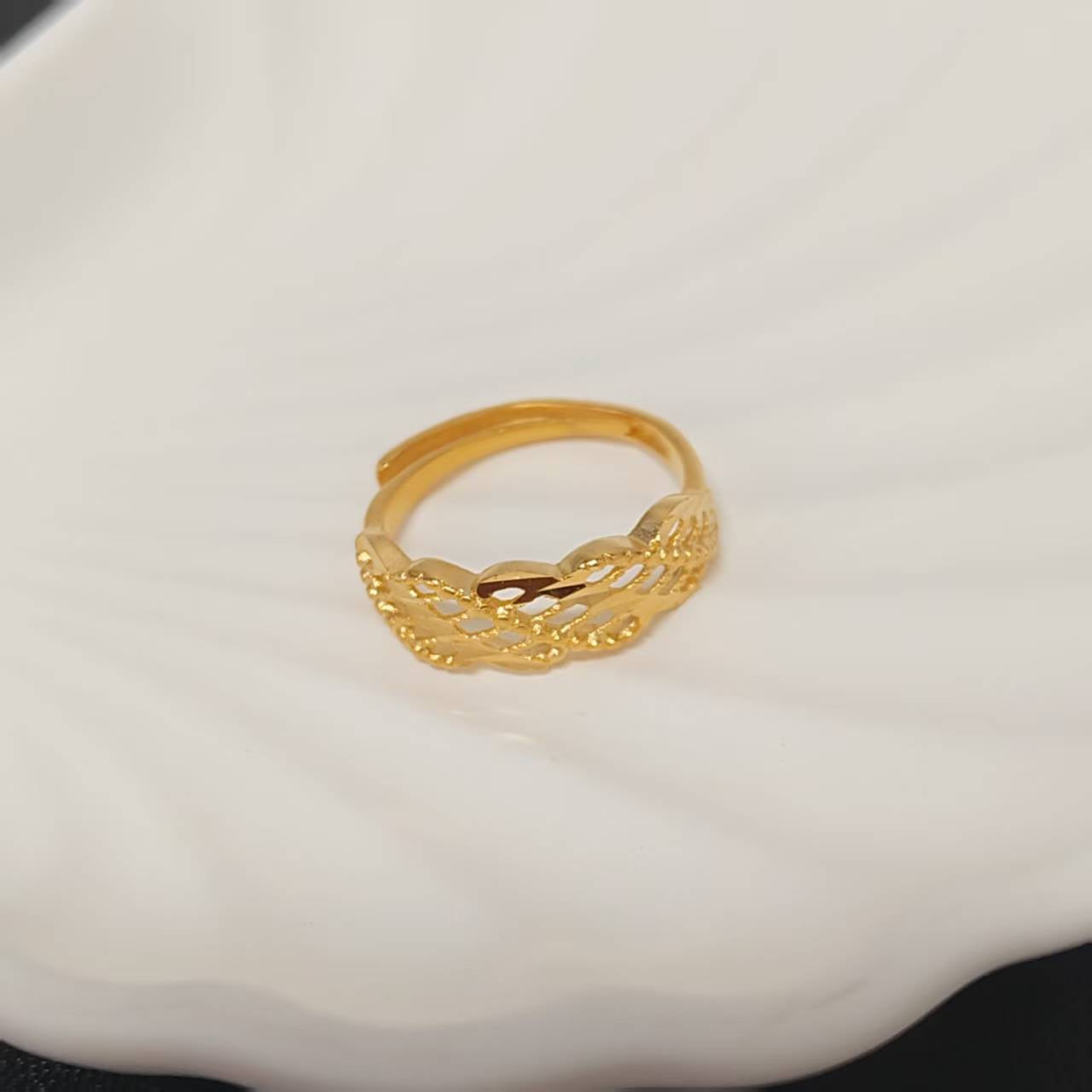 3pcs/bag 24k gold plated adjustable ring