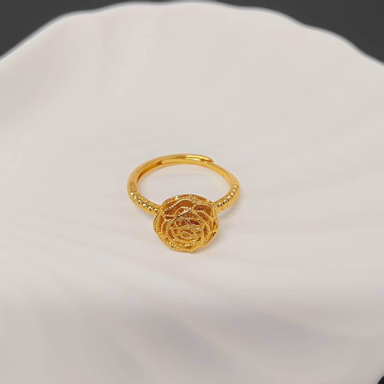 3pcs/lot golden copper women ring adjustable size