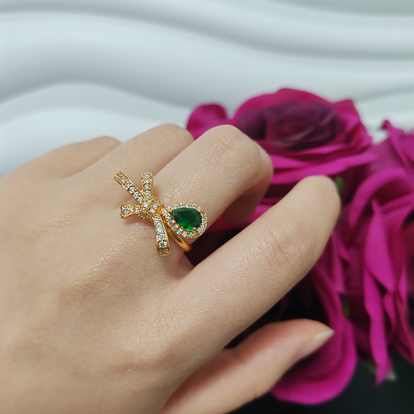 3pcs/bag golden copper ring fashion jewelry for women adjustable size