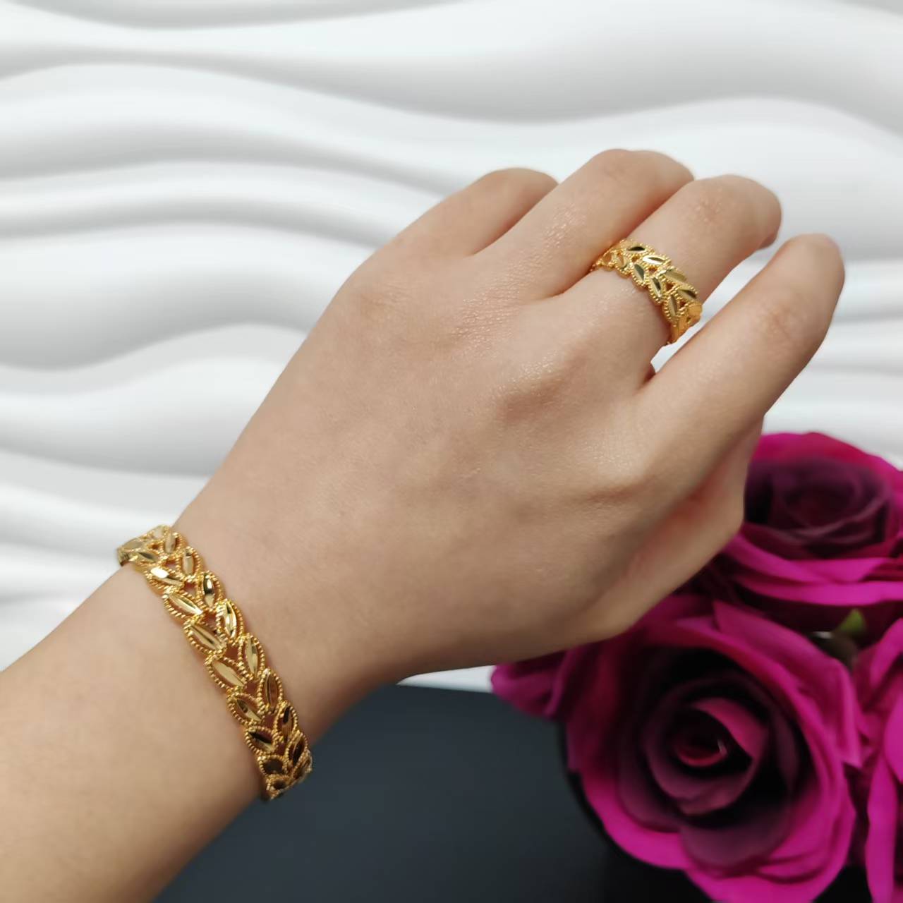 18KGP Copper bangles adjustable size bangles