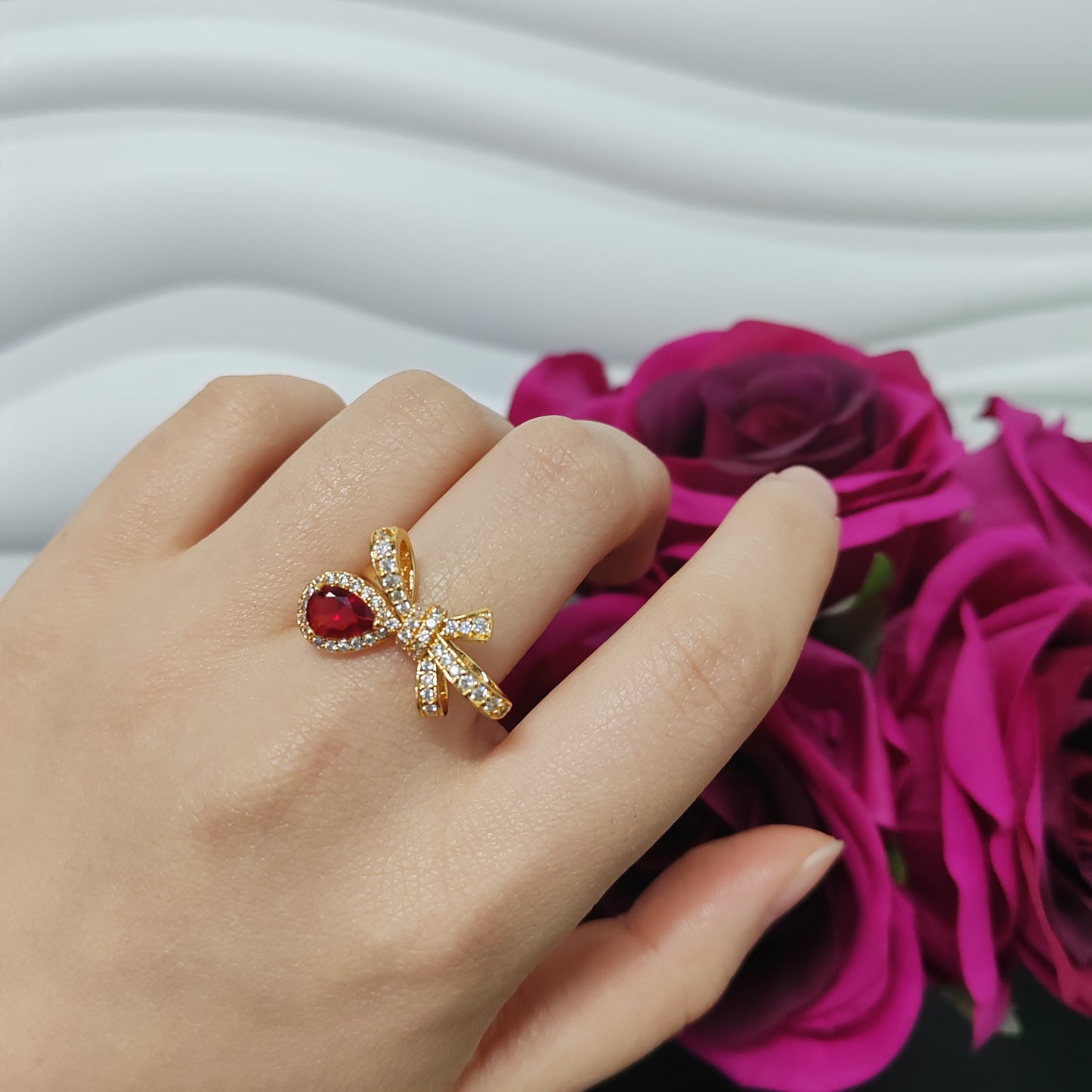 3pcs/bag golden copper ring fashion jewelry for women adjustable size