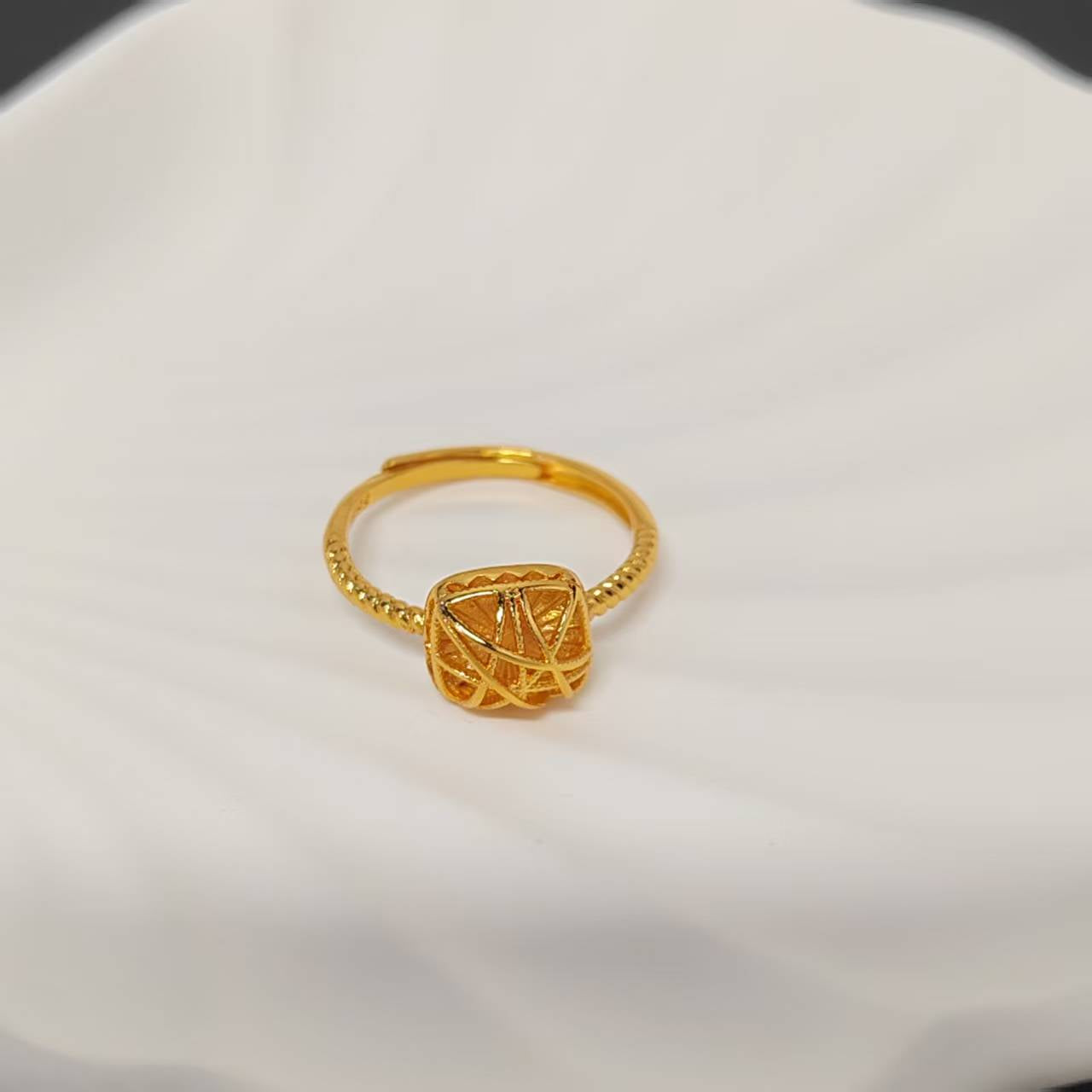 3pcs/lot golden copper women ring adjustable size