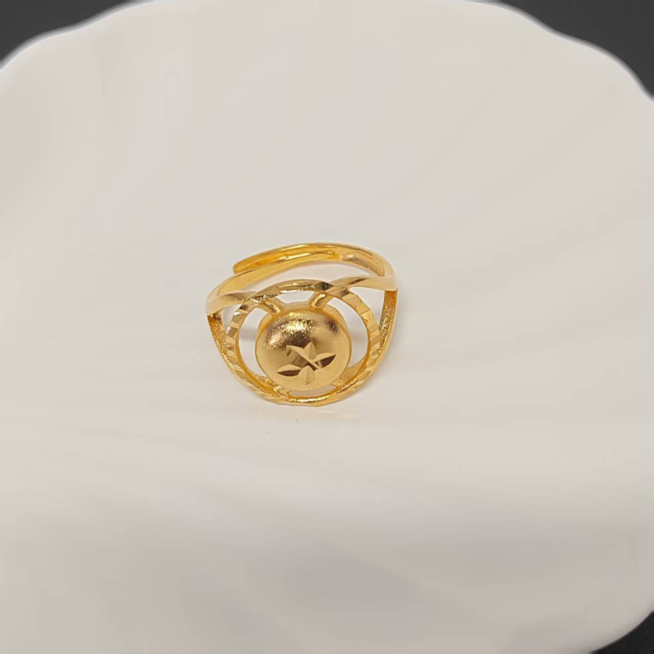 3pcs/bag 24k gold plated adjustable ring