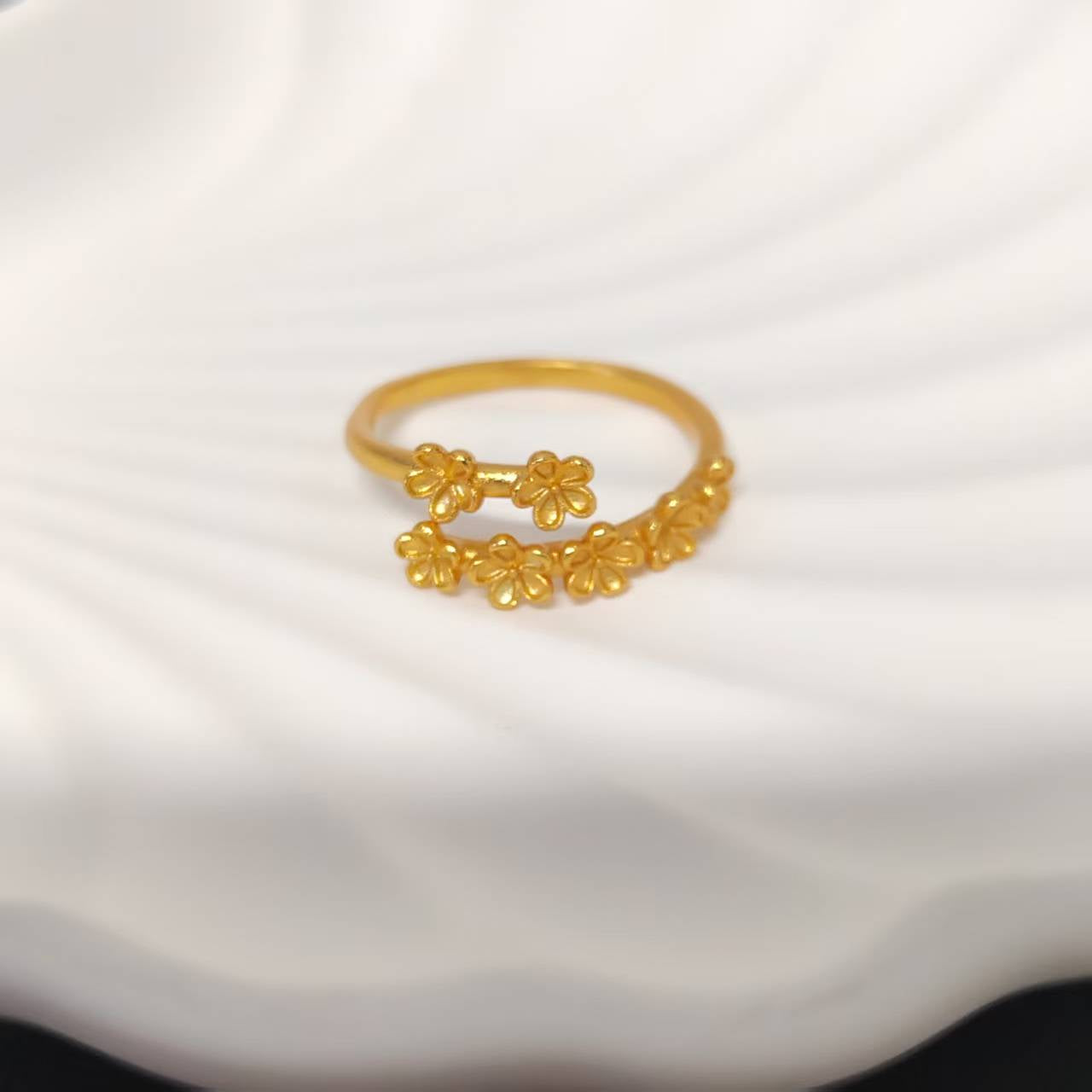 3pcs/lot golden copper women ring adjustable size
