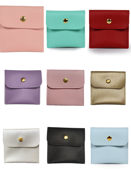 50pcs/lot mix color PU bag 8cm*8cm