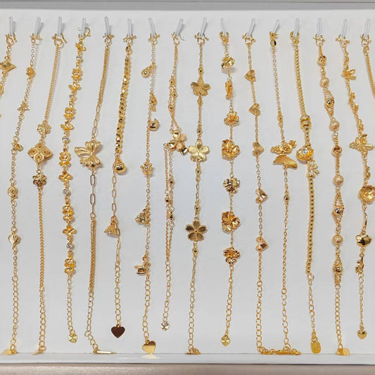 3pcs/bag 24kg copper adjustable women bracelet